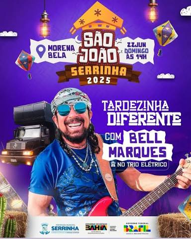 Cantor Bell Marques arrasta multidão no são João de Serrinha 