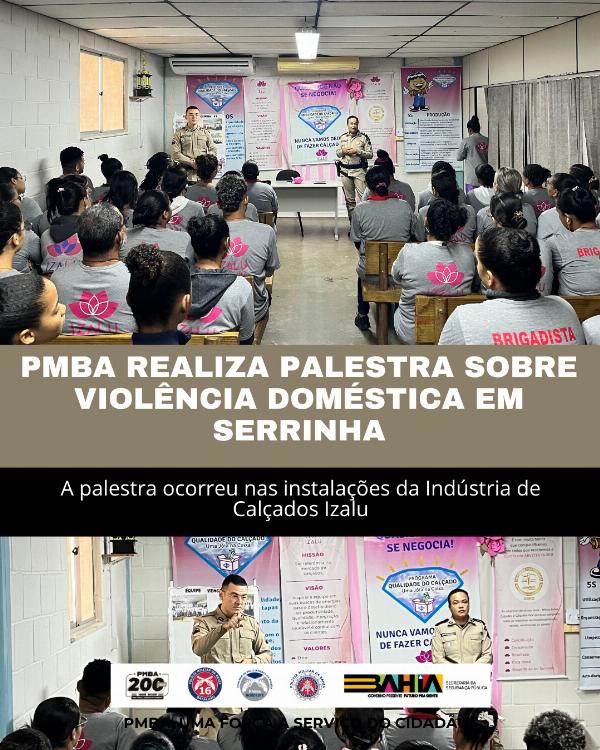 PMBA realiza palestra sobre violência em Serrinha 