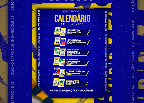 Seleção de Barrocas está pronta para estreiar no Campeonato internacional Ednaldo Rodrigues Gomes 2025